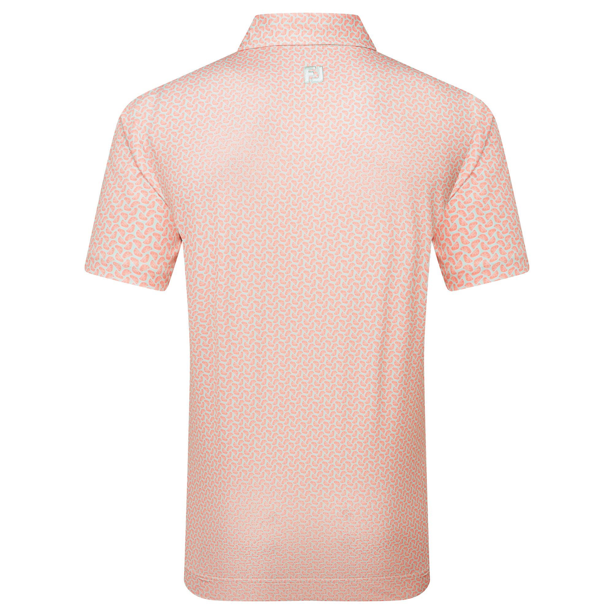 Polo en fil d'Ecosse imprim&eacute; Citron