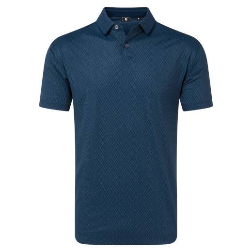 Polo piqu&eacute; &agrave; motifs g&eacute;om&eacute;triques modernistes