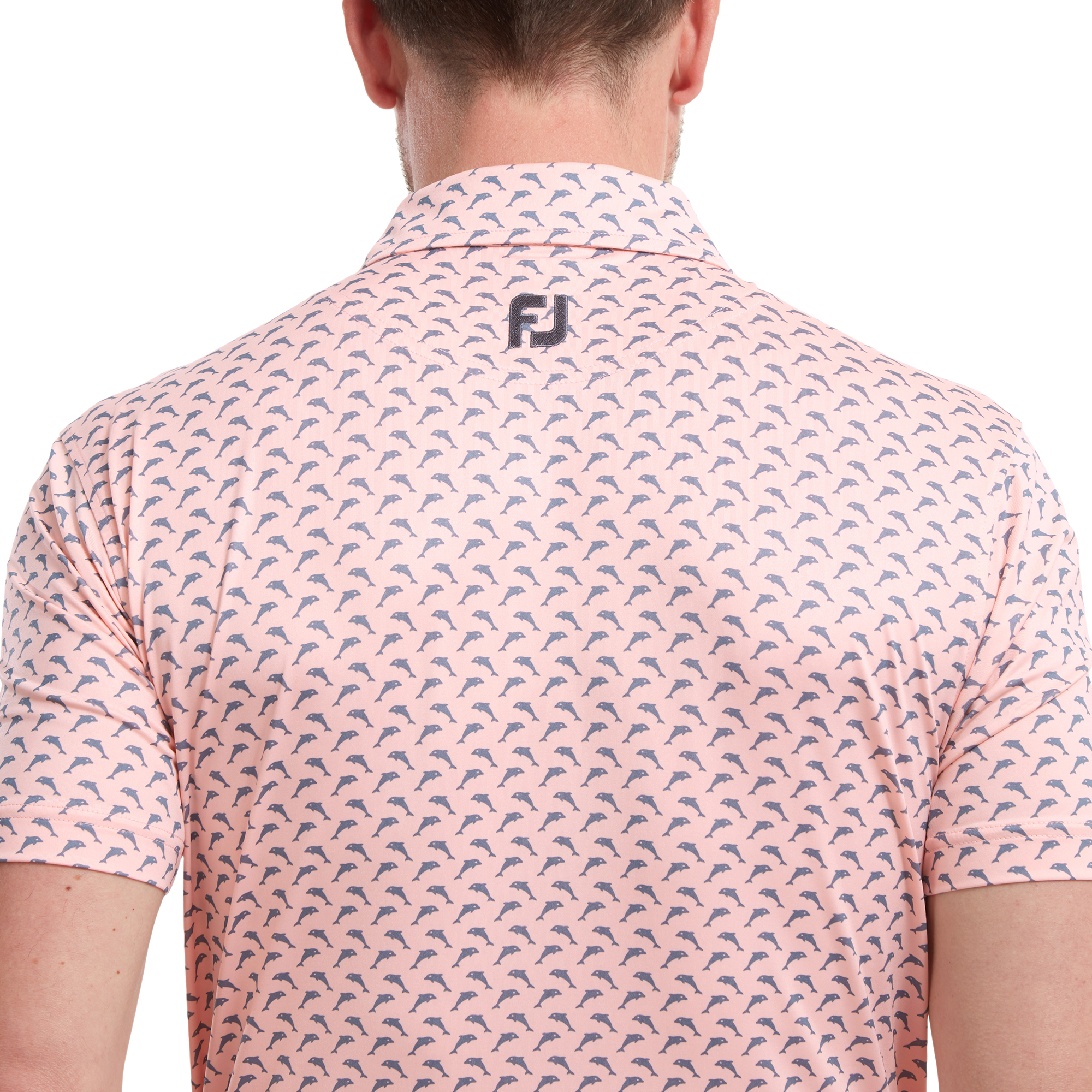 Polo en Fil d'Ecosse imprim&eacute;s dauphins