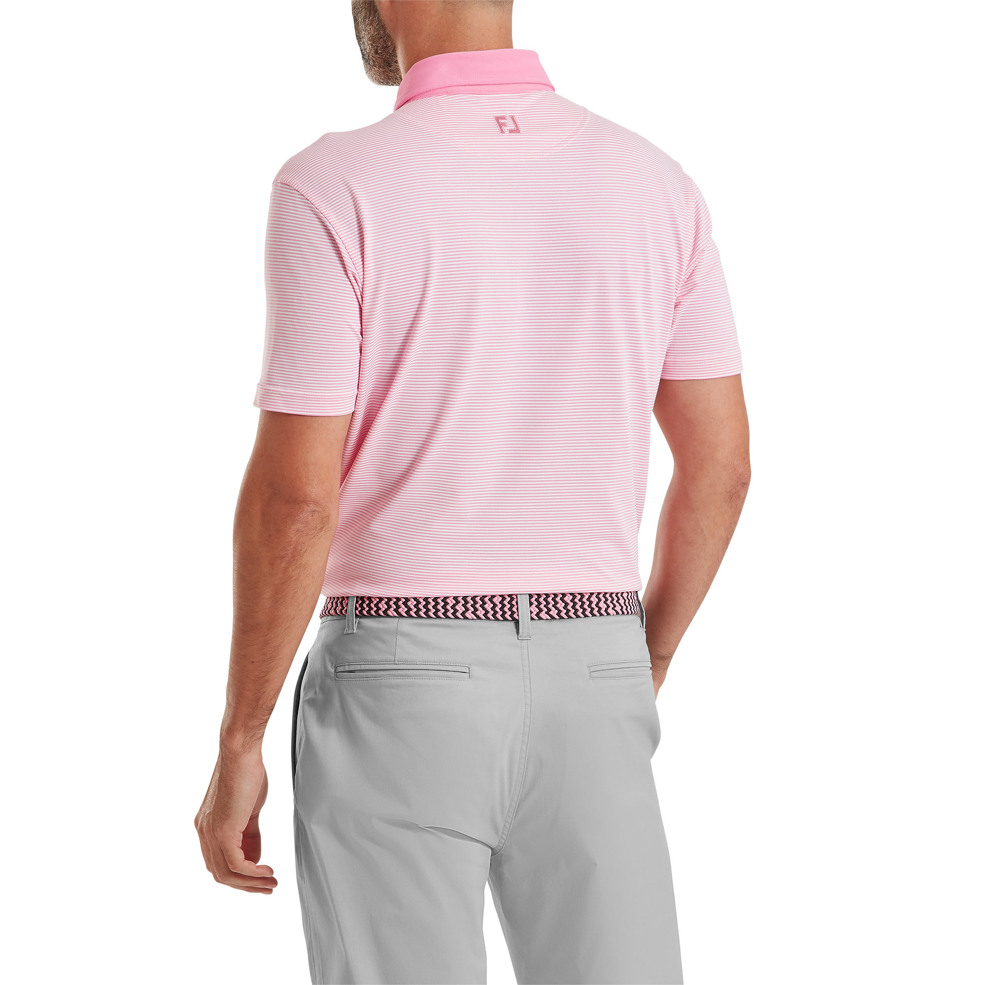 Polo piqu&eacute; &agrave; rayures fines