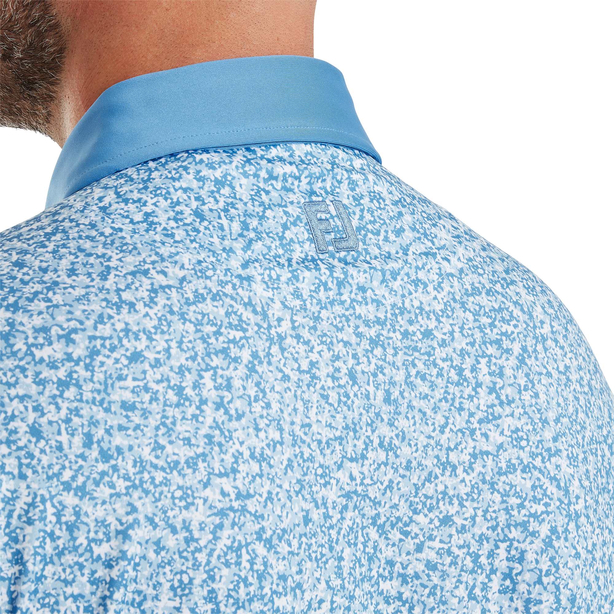 Polo en fil d'Ecosse imprim&eacute; camouflage &eacute;pur&eacute;