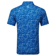 Polo piqué imprimé Parcours de Golf dessiné