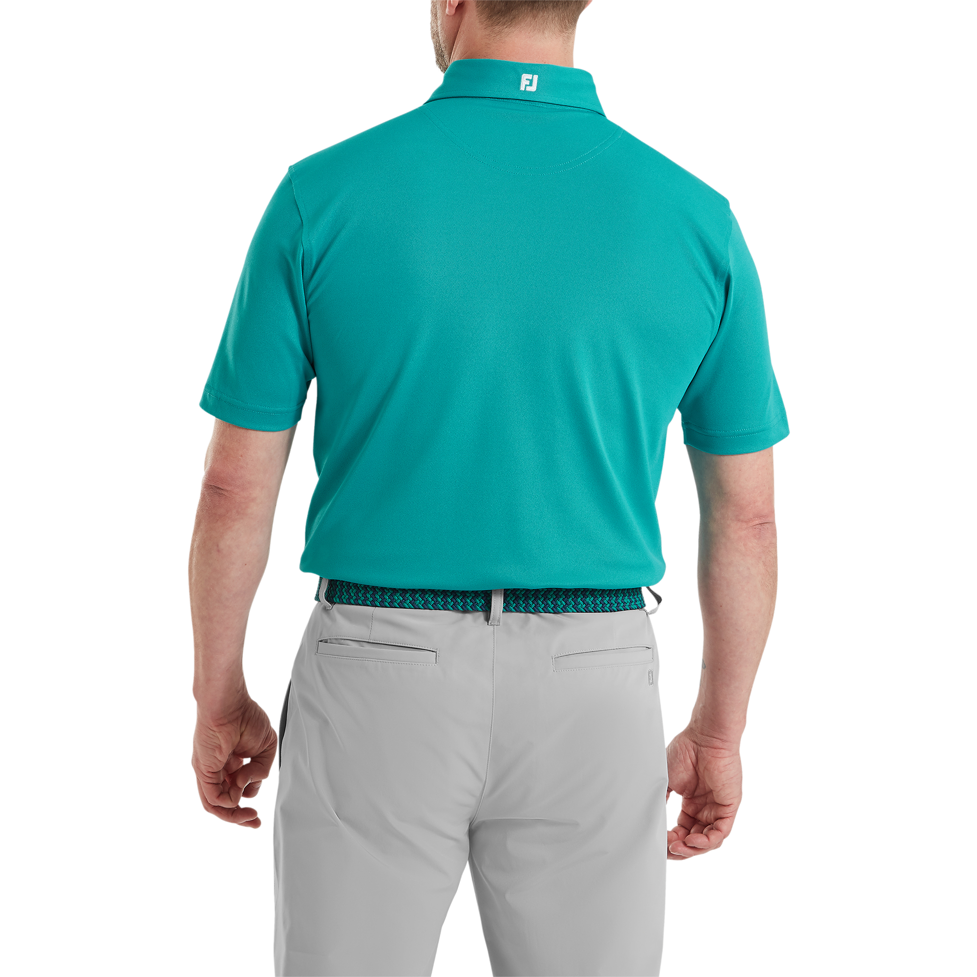 Polo Stretch Piqu&eacute; uni avec logo FJ sur col