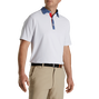 Polo piqu&eacute; avec col imprim&eacute; Tulipe