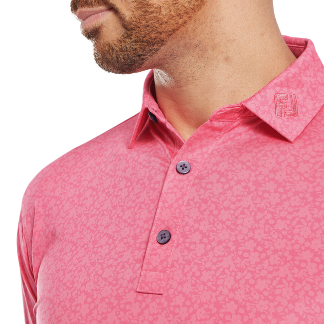 Polo en fil d'Ecosse impression florale