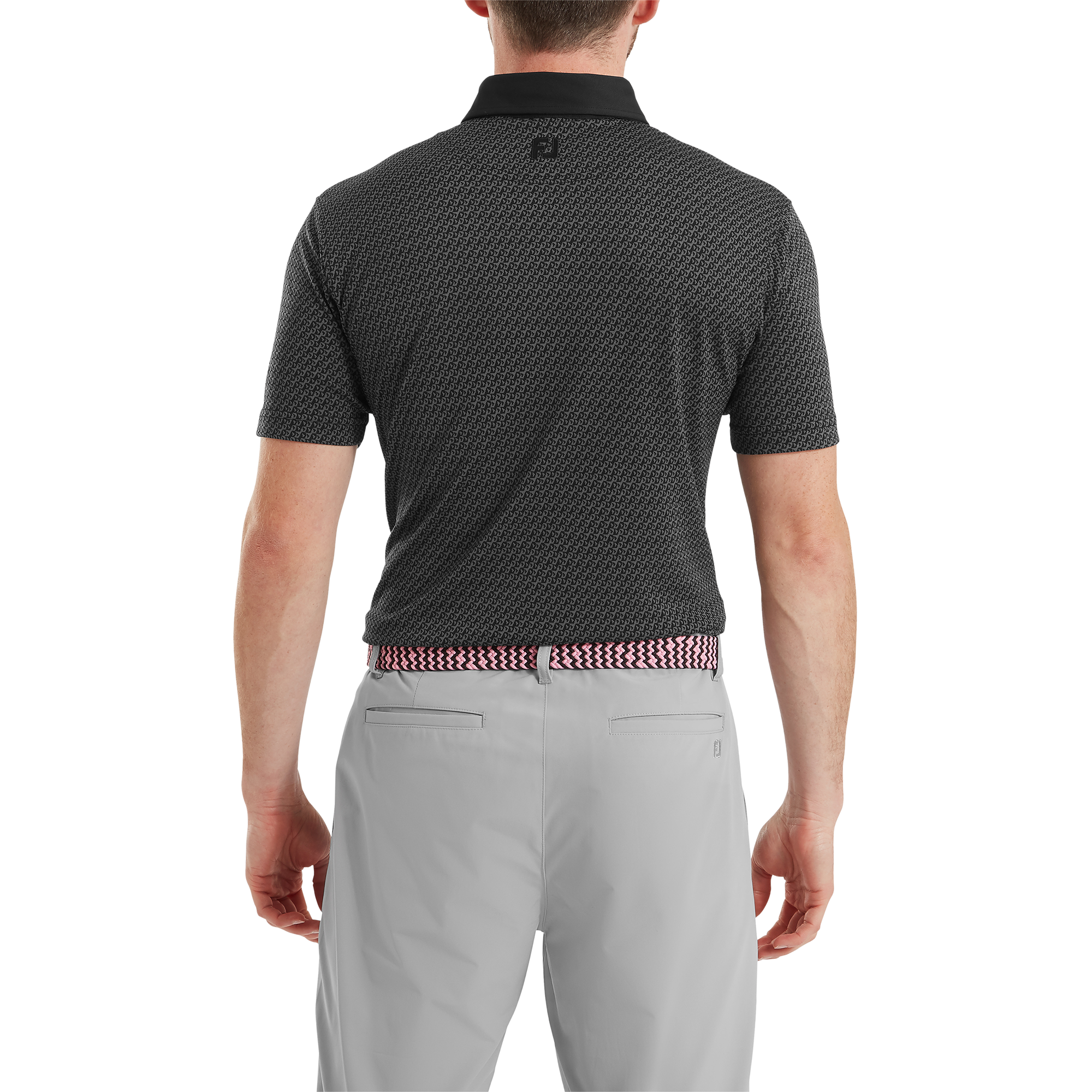 Polo Jacquard imprim&eacute; g&eacute;om&eacute;trique