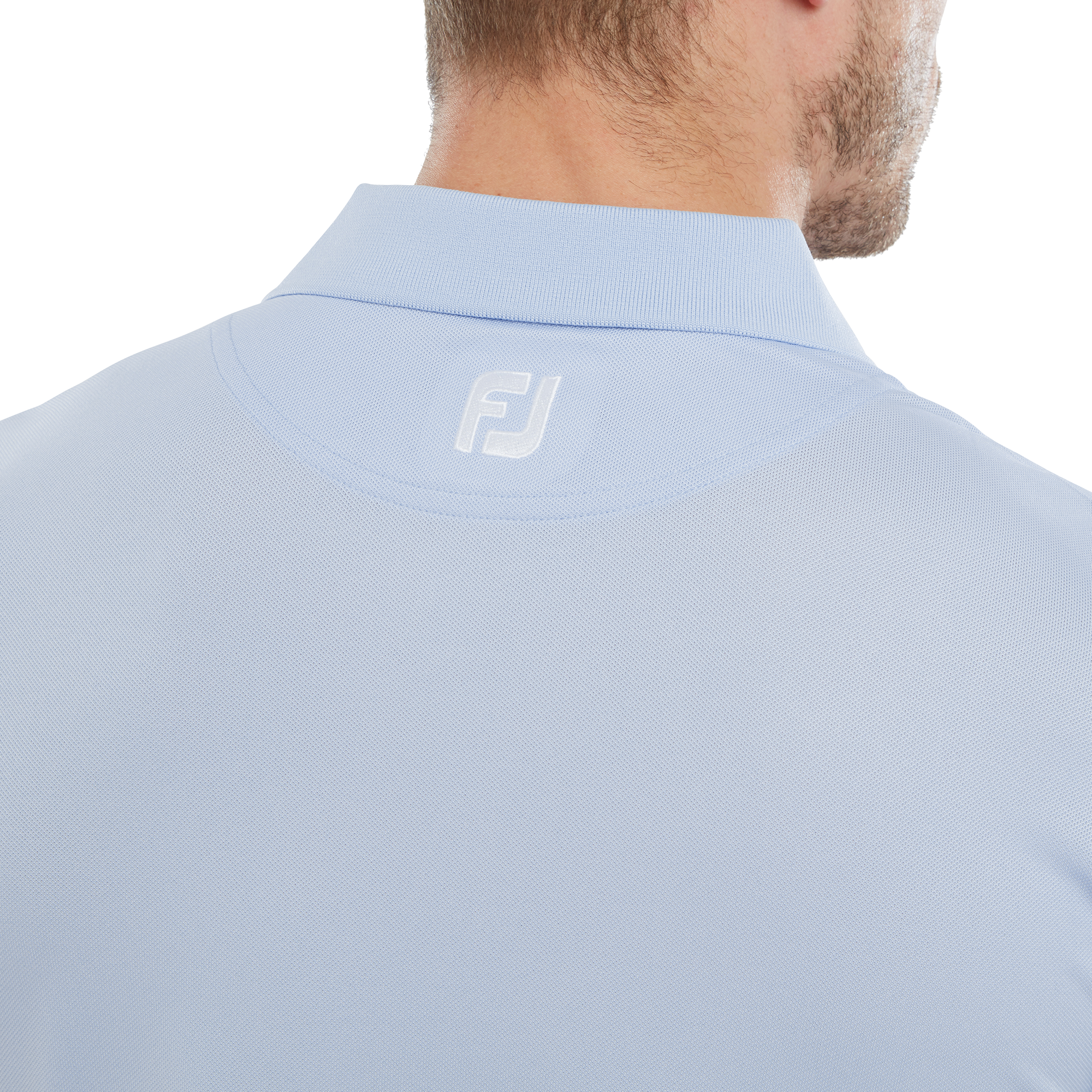 Polo Stretch Piqu&eacute; uni avec col en tricot