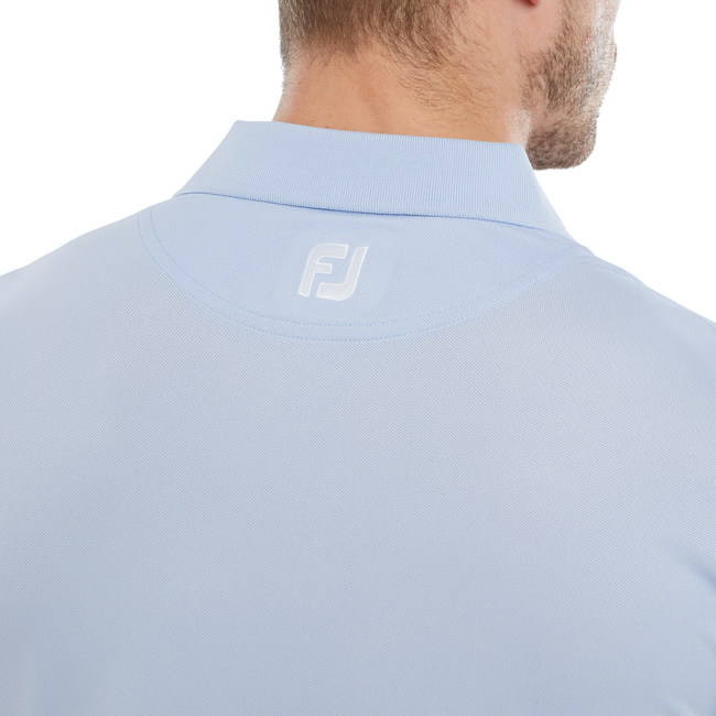 Polo Stretch Piqué uni avec col en tricot