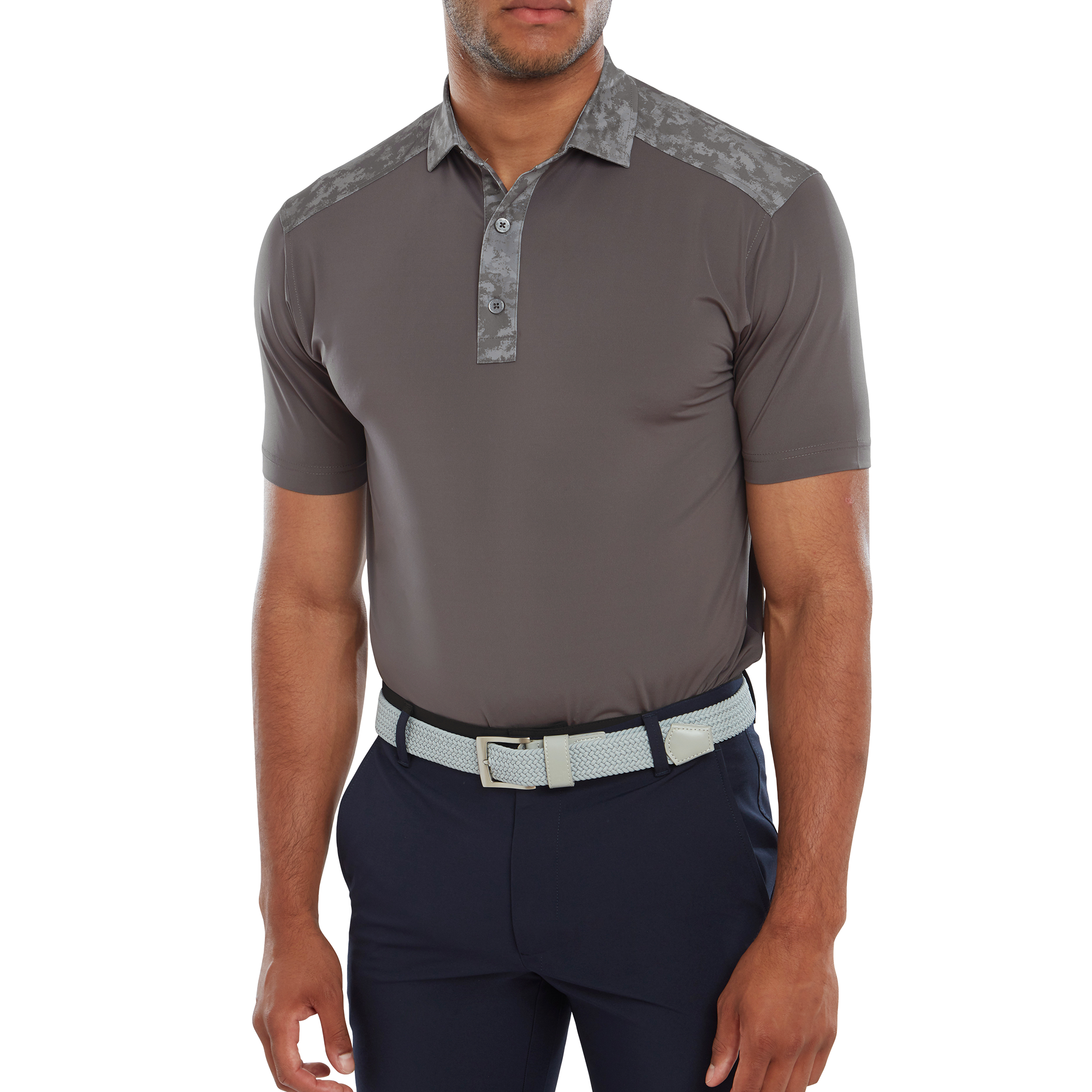 Polo imprim&eacute; Camouflage sur col et &eacute;paules