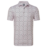 Polo en fil d'Ecosse imprimé Primevère