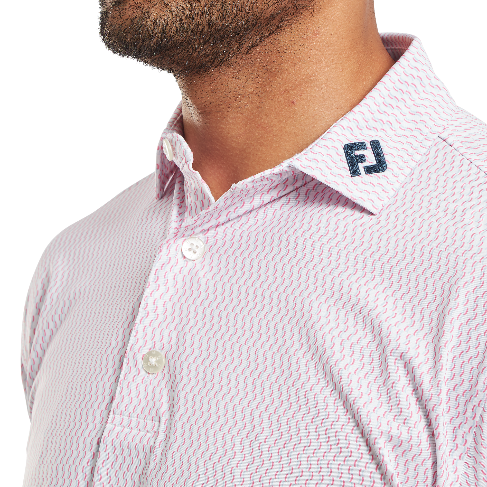 Polo en fil d'Ecosse imprim&eacute; tribale