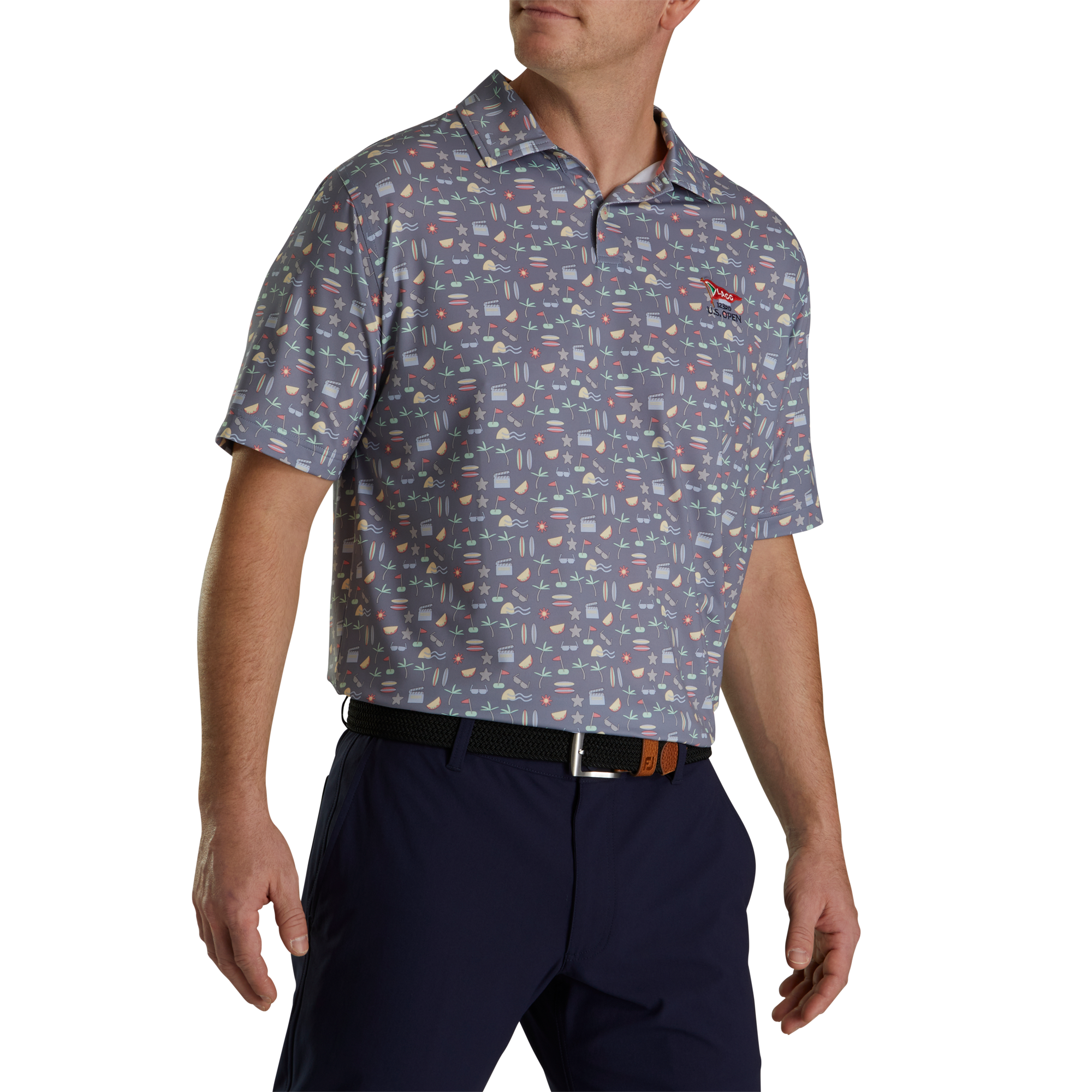 Polo fil d'Ecosse imprim&eacute; Hollywood U.S. Open 2023