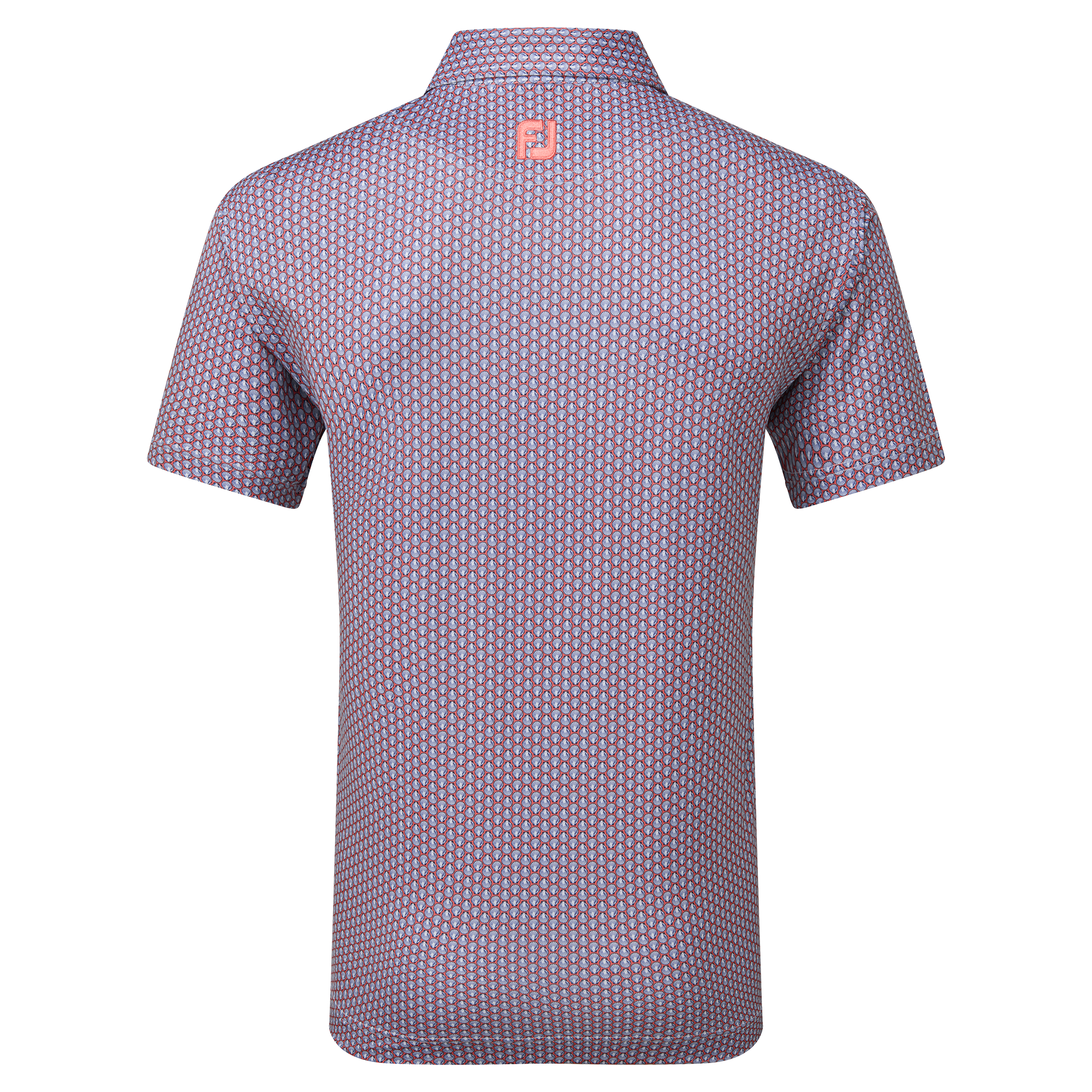 Polo  en fil d'Ecosse imprim&eacute; coquilles St Jacques