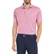 Polo en fil d'Ecosse imprimé Citron