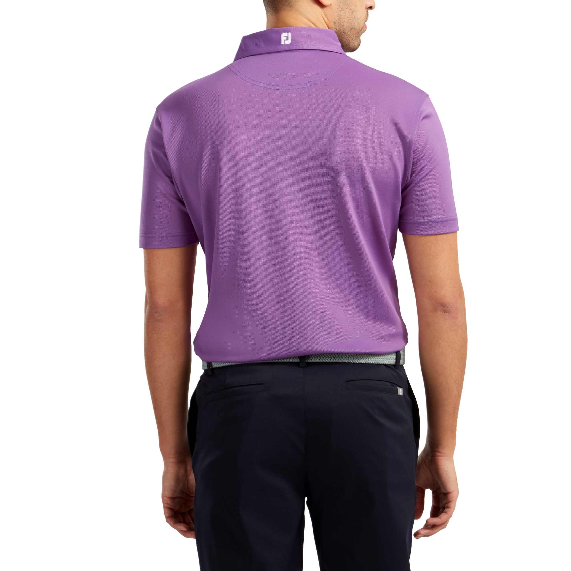 Polo Stretch Piqu&eacute; uni avec logo FJ sur col