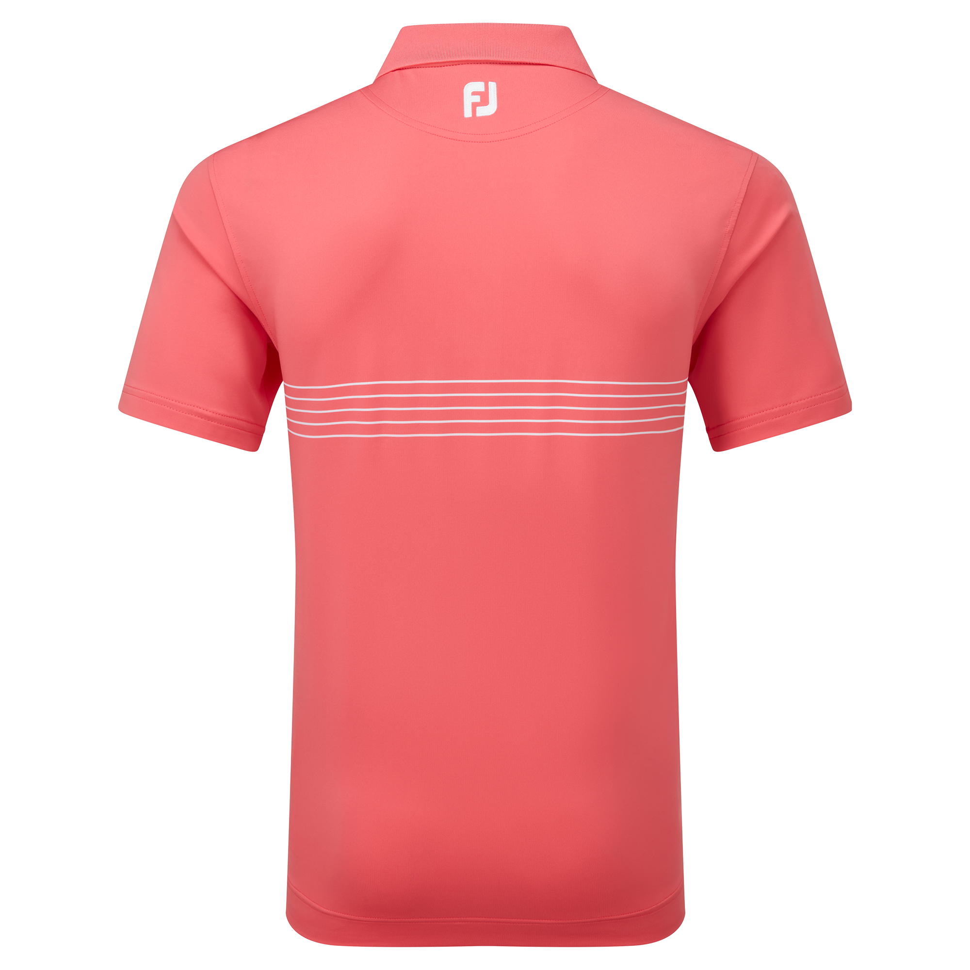 Polo en fil d'Ecosse ray&eacute; sur poitrine