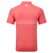 Polo en fil d'Ecosse rayé sur poitrine