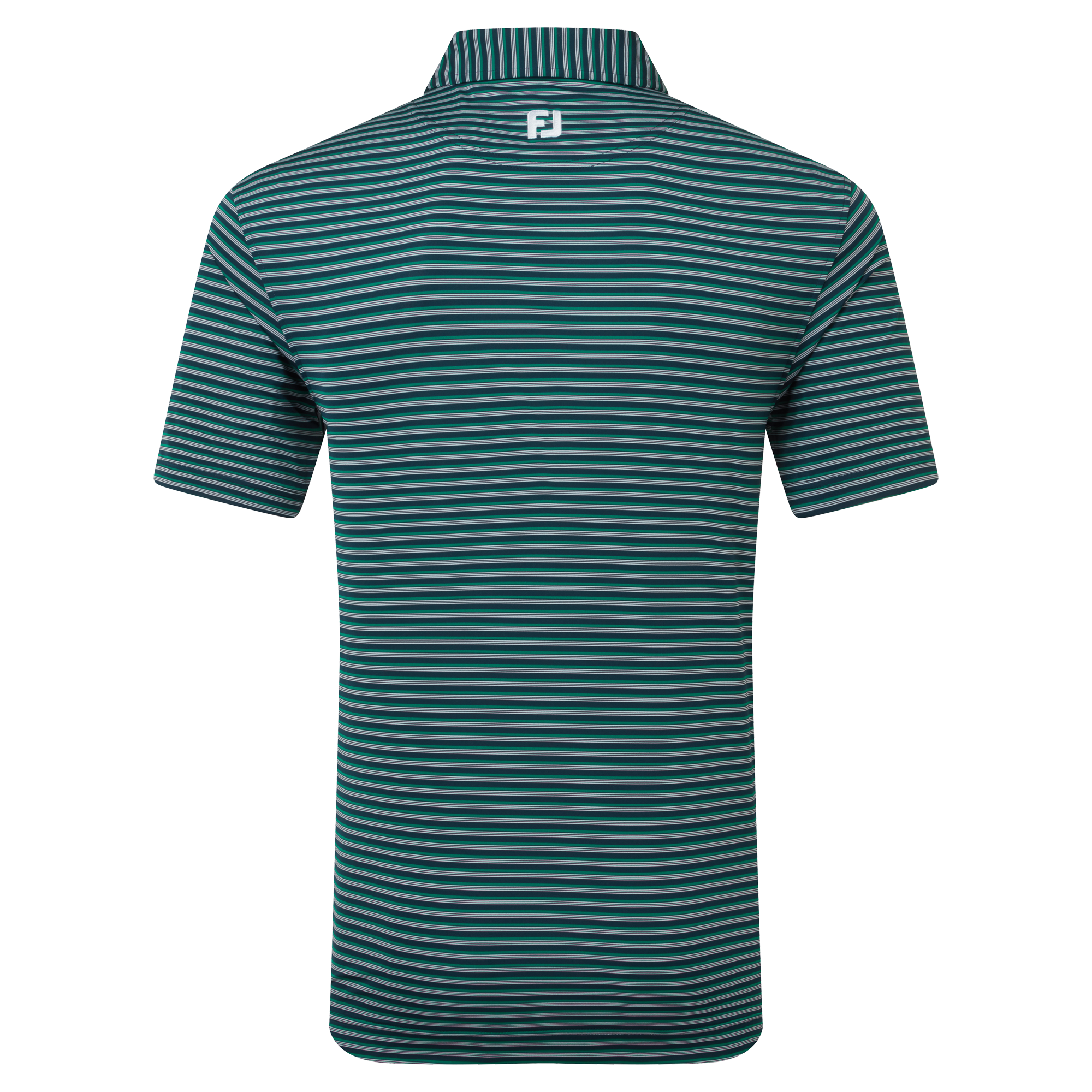 Polo en fil d'Ecosse &agrave; rayures ombr&eacute;es