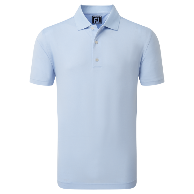 Polo Stretch Piqué uni avec col en tricot