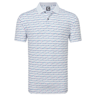 Polo en fil d'Ecosse imprimé fanions