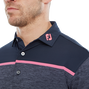 Polo en Fil d&#39;Ecosse avec blocs &agrave; motif Space Dye