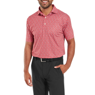 Polo en fil d'Ecosse impression florale