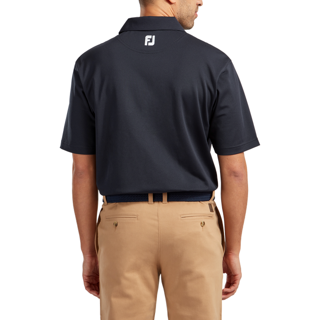 Stretch Piqué uni col tissé