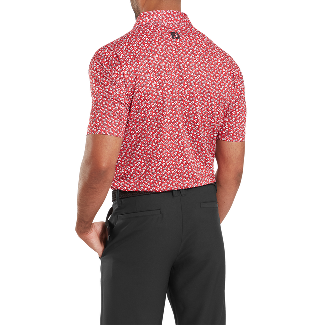 Polo en fil d'Ecosse impression florale