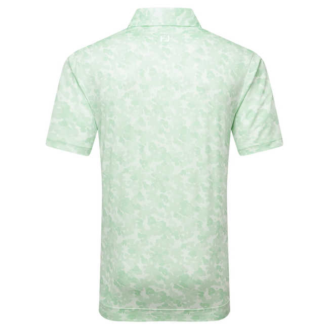 Polo en fil d'Ecosse imprimé camouflage