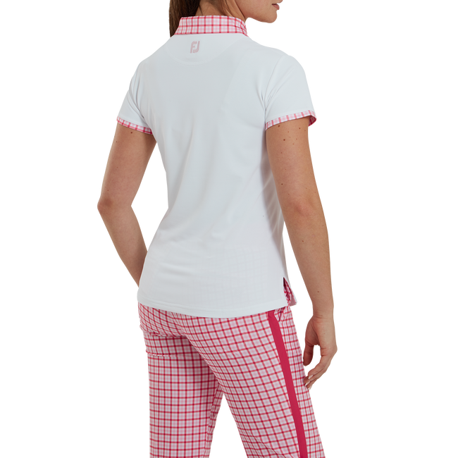 Gingham Trim Pique