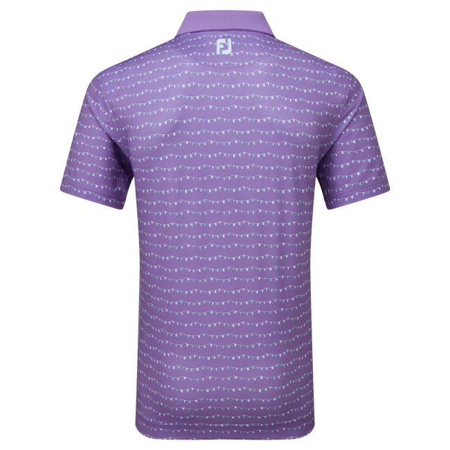 Polo en fil d'Ecosse imprimé fanions