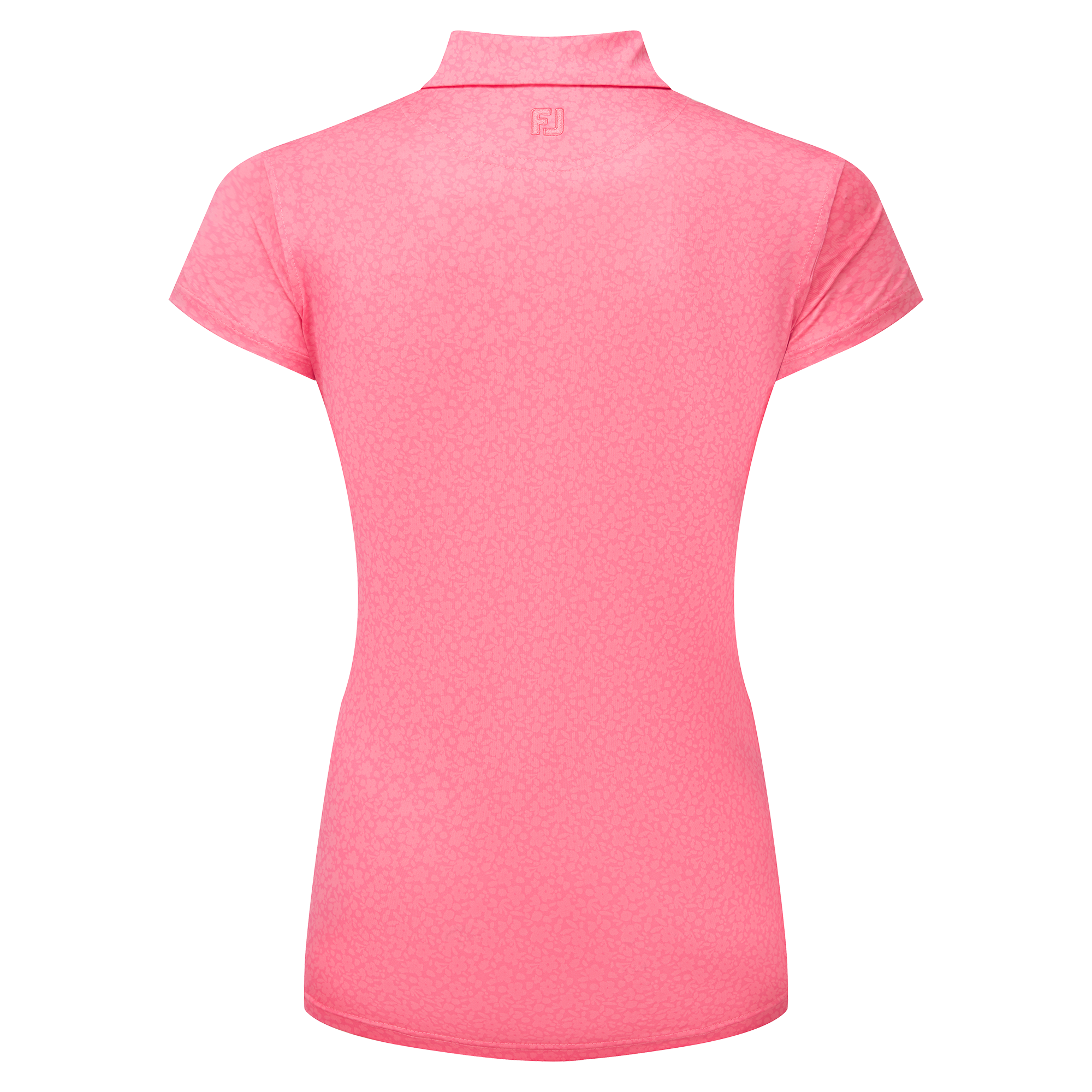 Polo en fil d'Ecosse &agrave; mancherons et impression florale