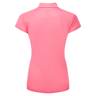 Polo en fil d'Ecosse à mancherons et impression florale