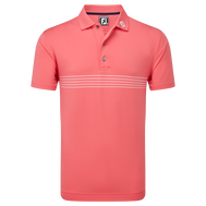 Polo en fil d'Ecosse rayé sur poitrine