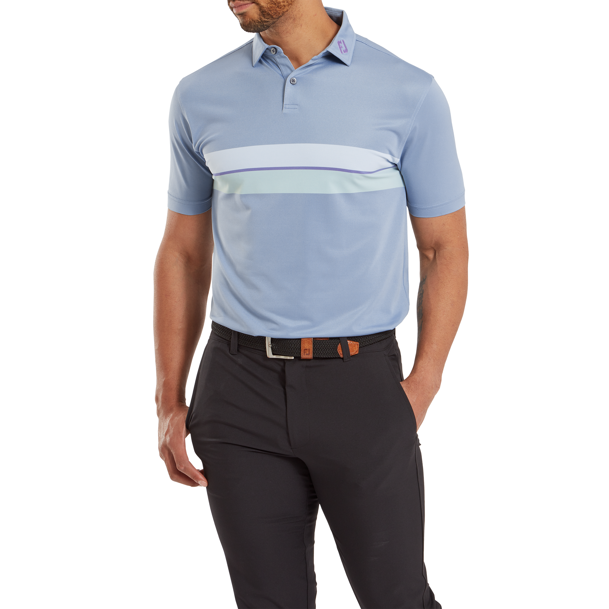 Doppel-Bruststreifen Piqu&eacute;