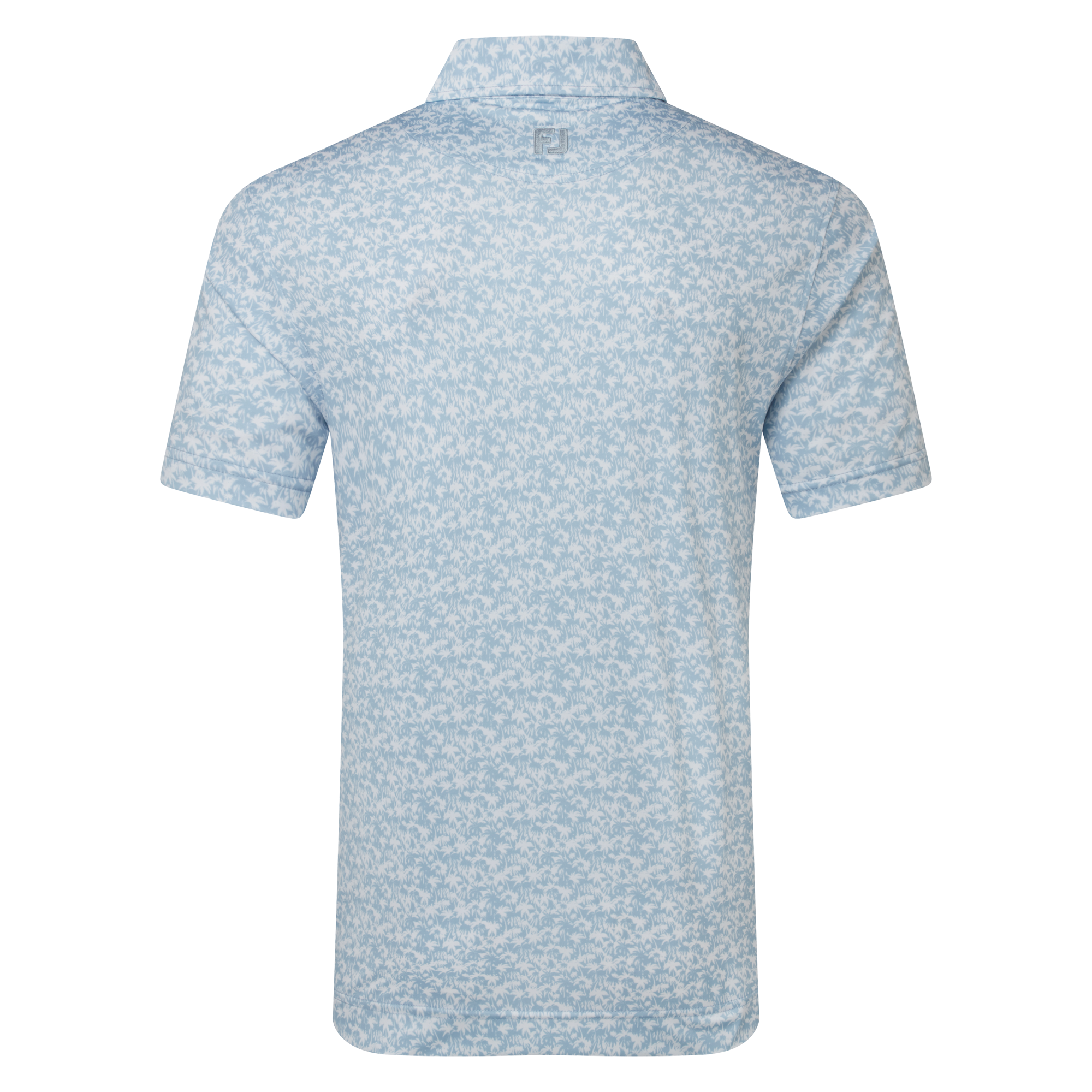 Polo en fil d'Ecosse imprim&eacute; palmiers