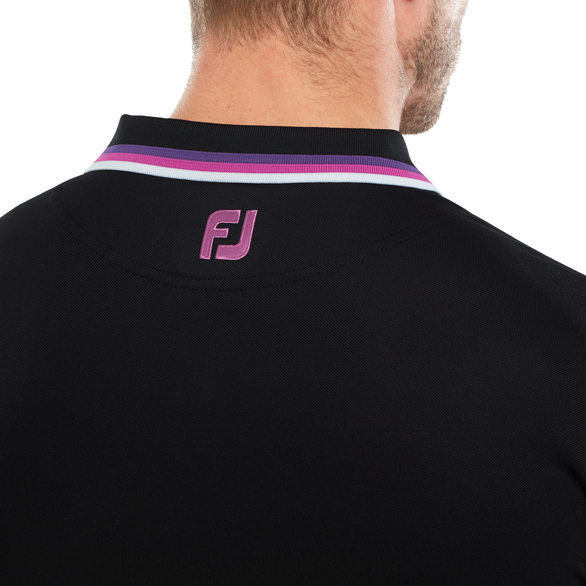 Polo uni avec d&eacute;tails sur le col et les manches