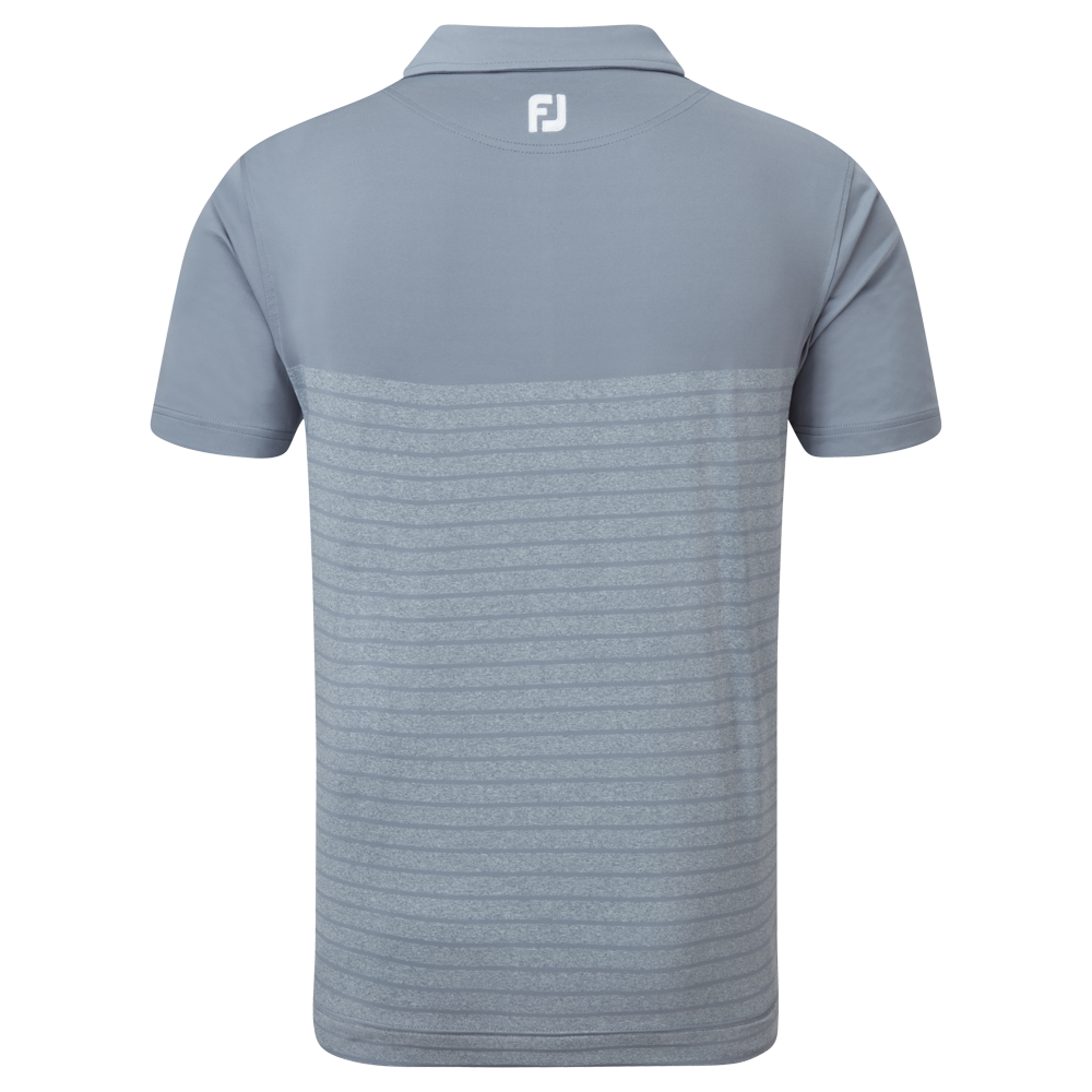 Polo en Fil d'Ecosse imprim&eacute;s rayures chin&eacute;es