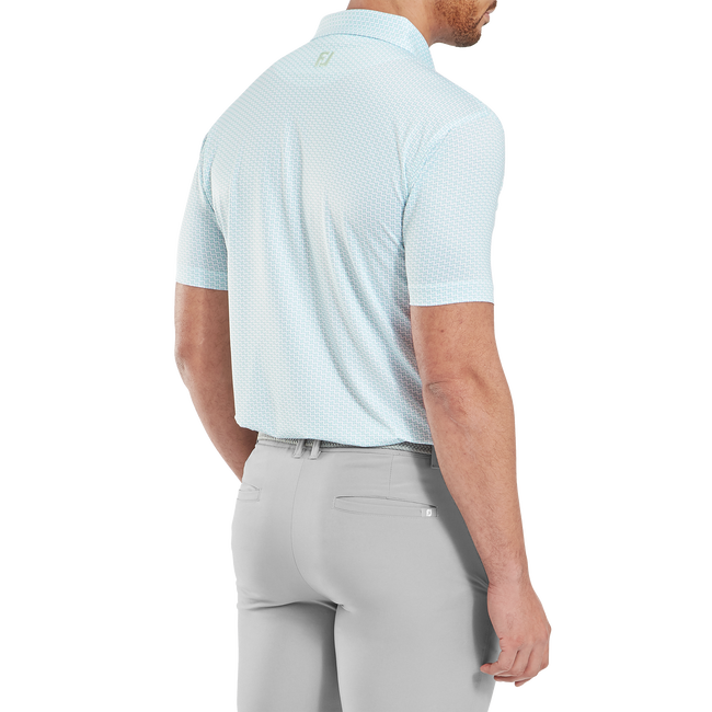 Polo en fil d'Ecosse imprimé pied de poule