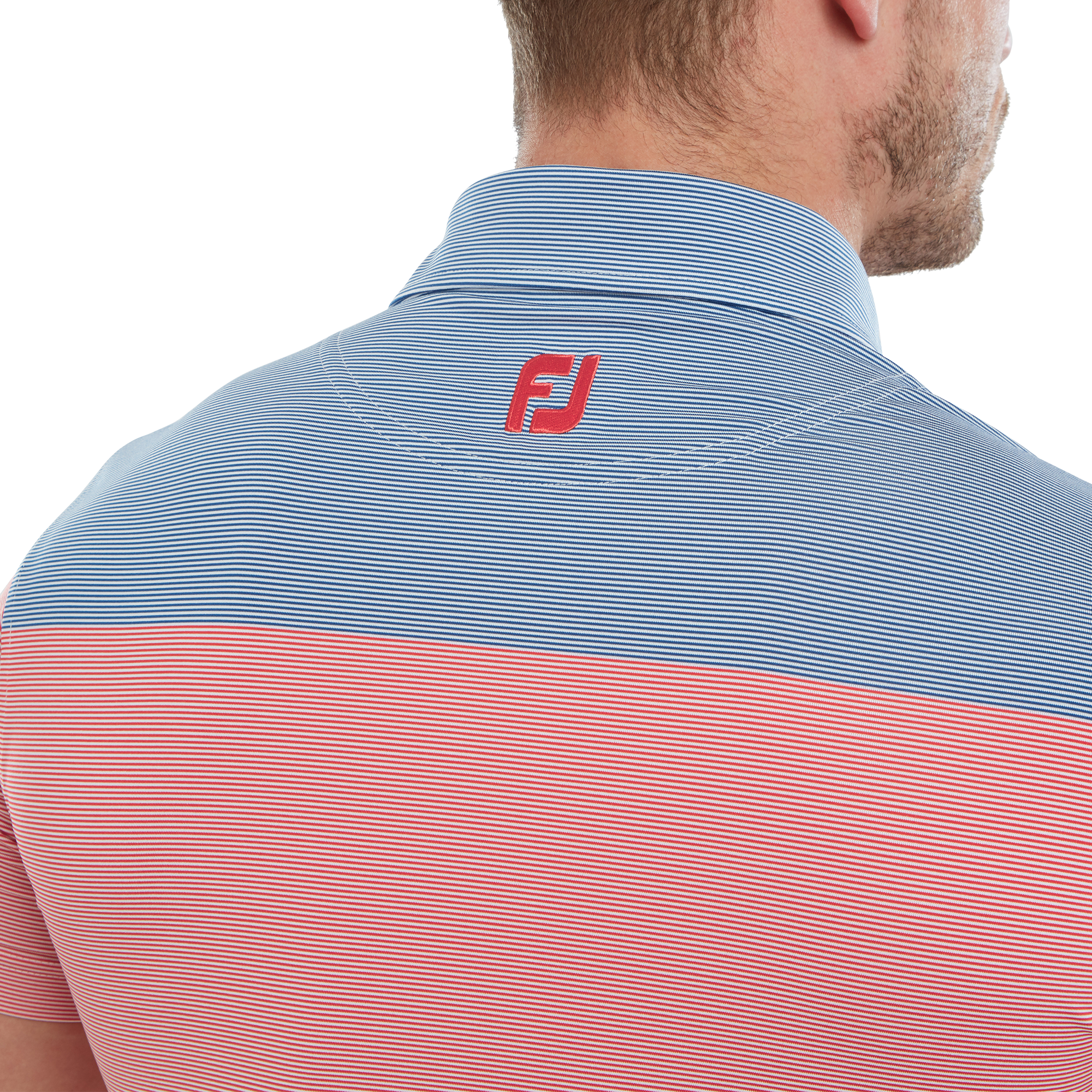 Polo ray&eacute; avec blocs de couleurs