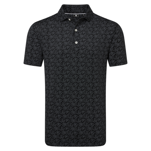 Polo en fil d'Ecosse imprim&eacute; fleuri