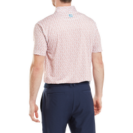 Polo en fil d'Ecosse impression florale