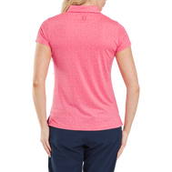 Polo en fil d'Ecosse à mancherons et impression florale