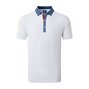 Polo piqu&eacute; avec col imprim&eacute; Tulipe