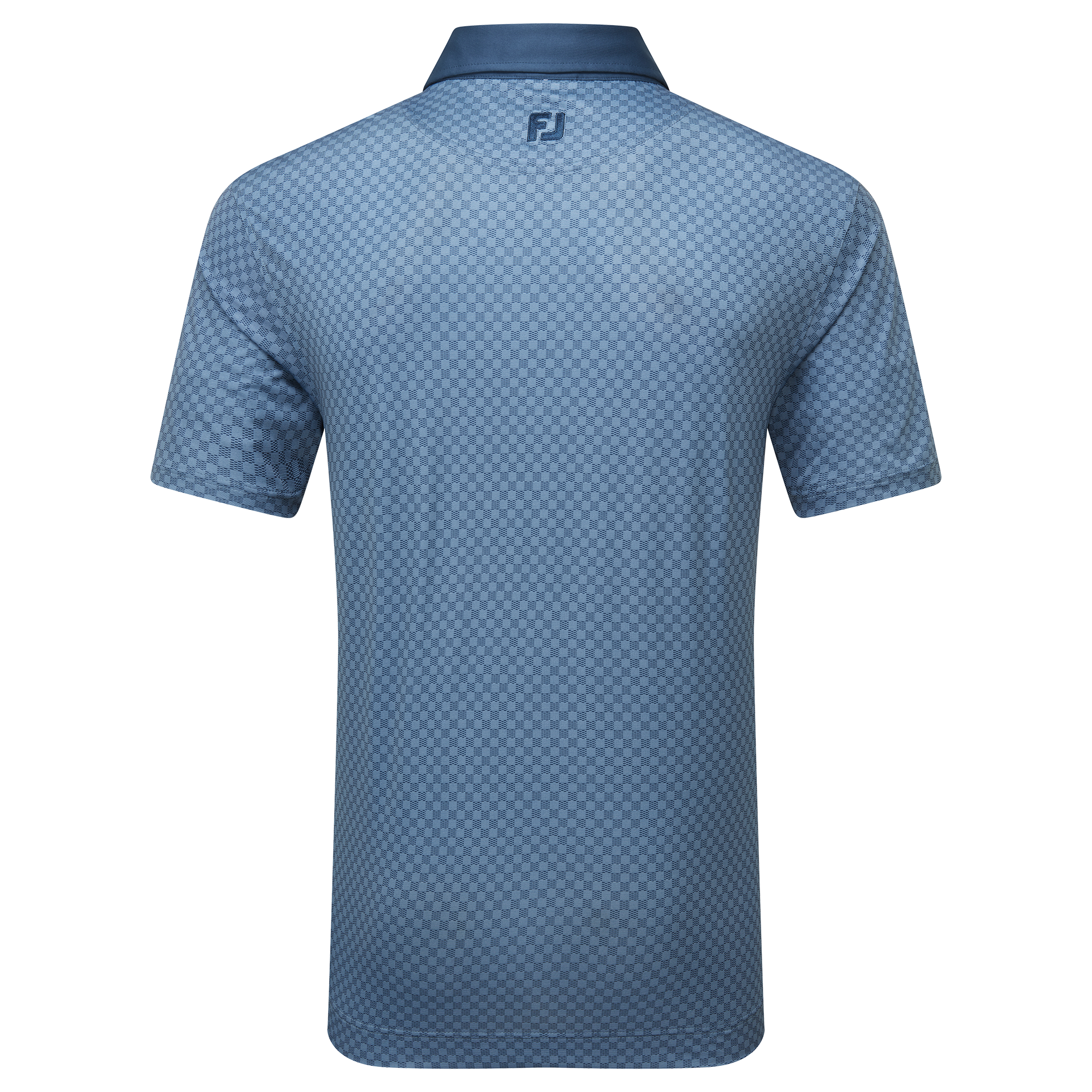 Polo en fil d'Ecosse imprim&eacute; damier