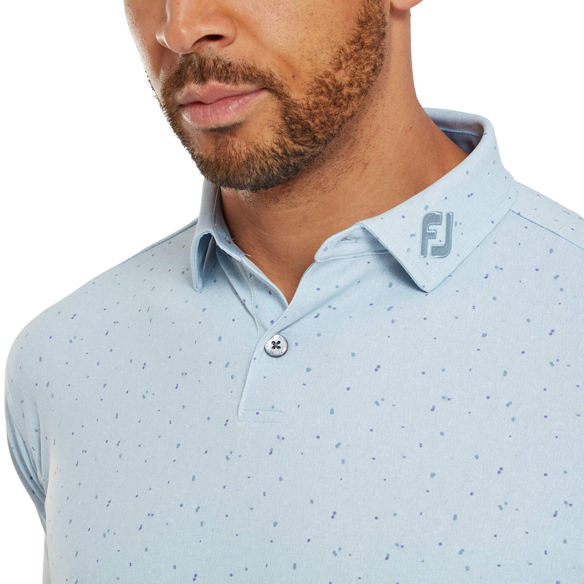 Polo piqu&eacute; avec texture Tweed