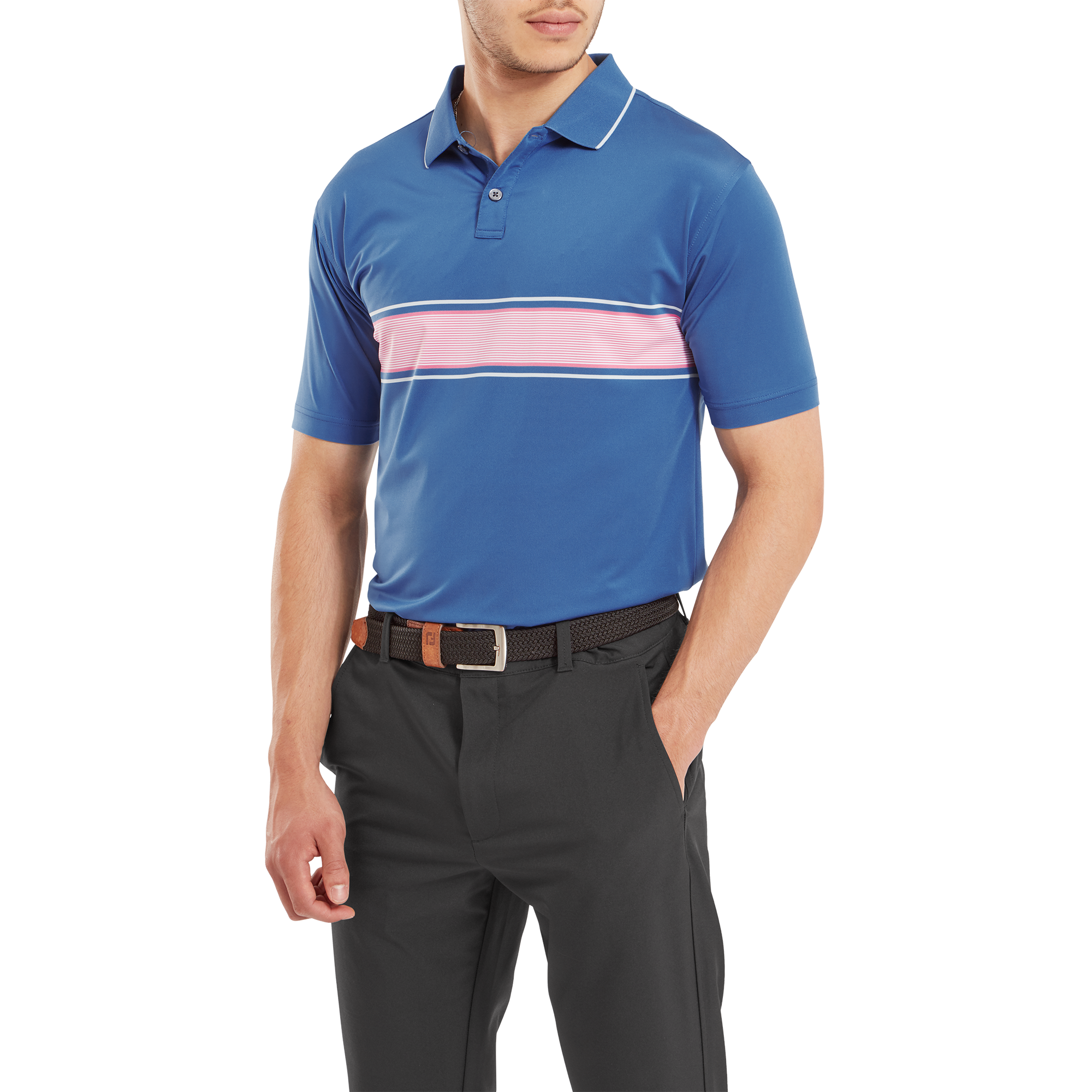 Polo avec bande &agrave; rayures