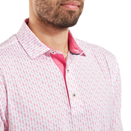 Polo en fil d'Ecosse imprimé silhouette