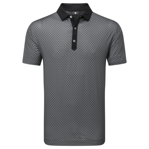 Polo en fil d'Ecosse imprimé damier
