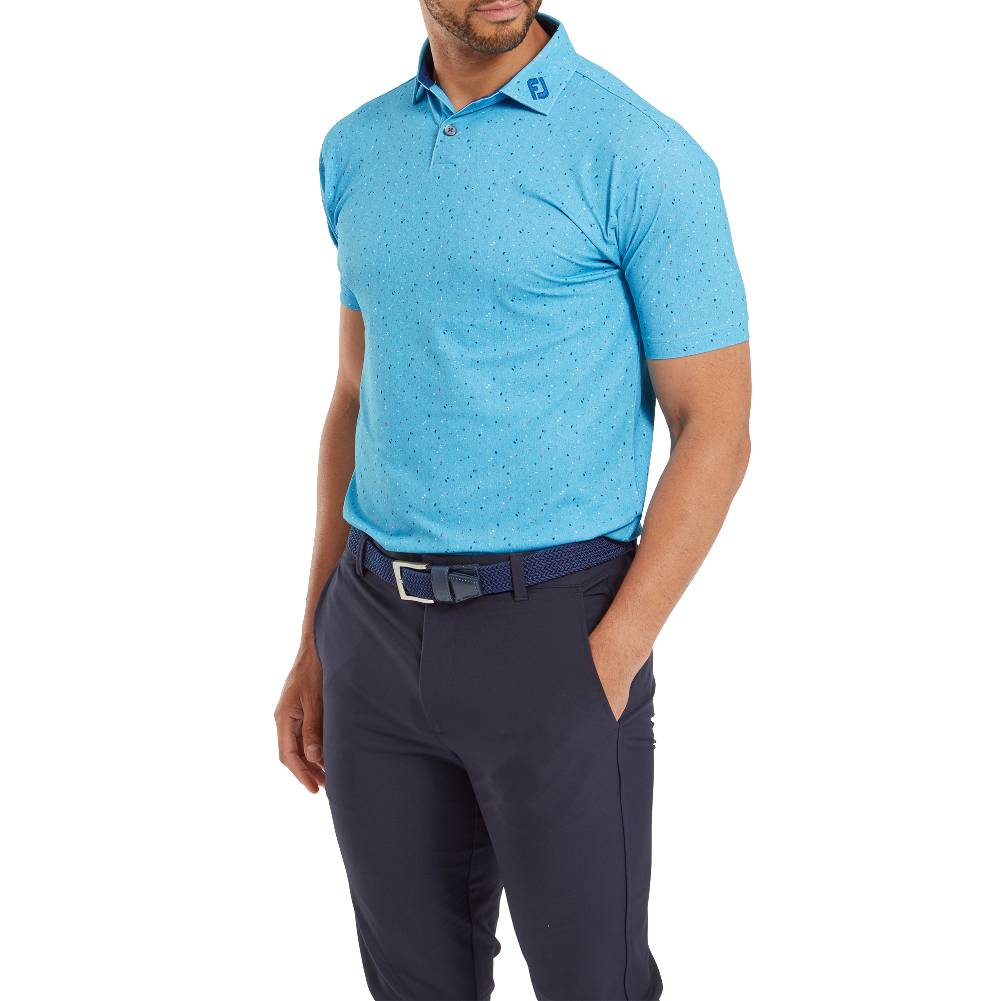 Polo piqu&eacute; avec texture Tweed